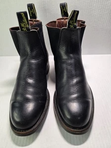 Botas de cuero negras para hombre RM Williams Comfort Craftsman talla 7,5 G de ancho - Imagen 1 de 9