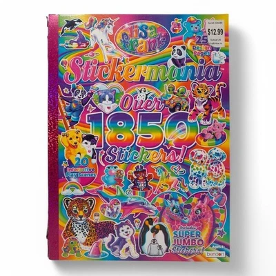 Lisa Frank Stickermania Activity Book with Over 1850 Stickers [DAMAGED BINDING] - Image 1 of 4