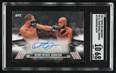 2017 Topps UFC Knockout Auto /99 Demetrious Johnson #KA-DJ SGC 6 Auto - Image 1 of 2