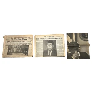 1964 New York Times Warren Commission JFK Assassination Newspaper Lot NYC - Bild 1 von 13