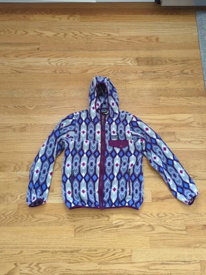 Vintage Patagonia Jacket Womens Small Blue Synchilla Outdoor Hooded Zip Up - M4 - Image 1 of 4