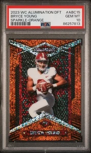 2023 Wild Card Alumination Draft Bryce Young Sparkle Orange /15 PSA 10 - Picture 1 of 2
