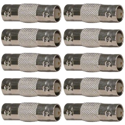 10 Pcs BNC Female to Female Connector Coupler Adapter RG6/59 Coax Coaxial CCTV - Image 1 of 2