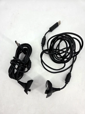 Lot 2 Microsoft Xbox 360 Play And Charge Kit Controller USB Charging Cable - Image 1 of 3