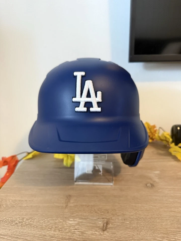 Los Angeles Dodgers Matte Rawlings Baseball Batting Helmet 3D Decal Embroidered - Image 1 of 4