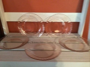 5. “Fortecrisa Mexico” 7in. Pink Swirl Salad/Dessert Plates - Picture 1 of 13
