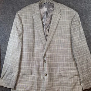 Ralph Lauren Men Gray Windowpane Executive Fit Sport Coat Jacket Blazer 56L NEW - Picture 1 of 16