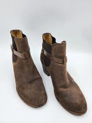 Botas Chelsea Rag and Bone Durham Marrón Gamuza Tacón Bloque Mujer Talla 8 EU 38 Foto 1 de 4