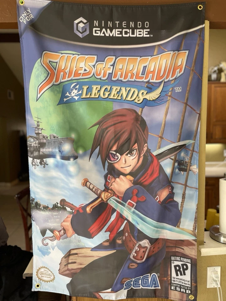 Skies of Arcadia Legends 5' Bandera Nintendo GameCube 5' Póster Banner NGC RPG SEGA Foto 1 de 3