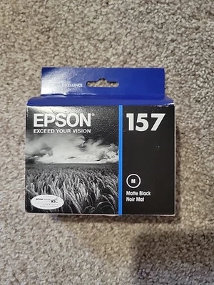 2024 Epson 157 Matte Black UltraChrome K3  Ink Cartridge (T157820) Genuine - Image 1 of 4
