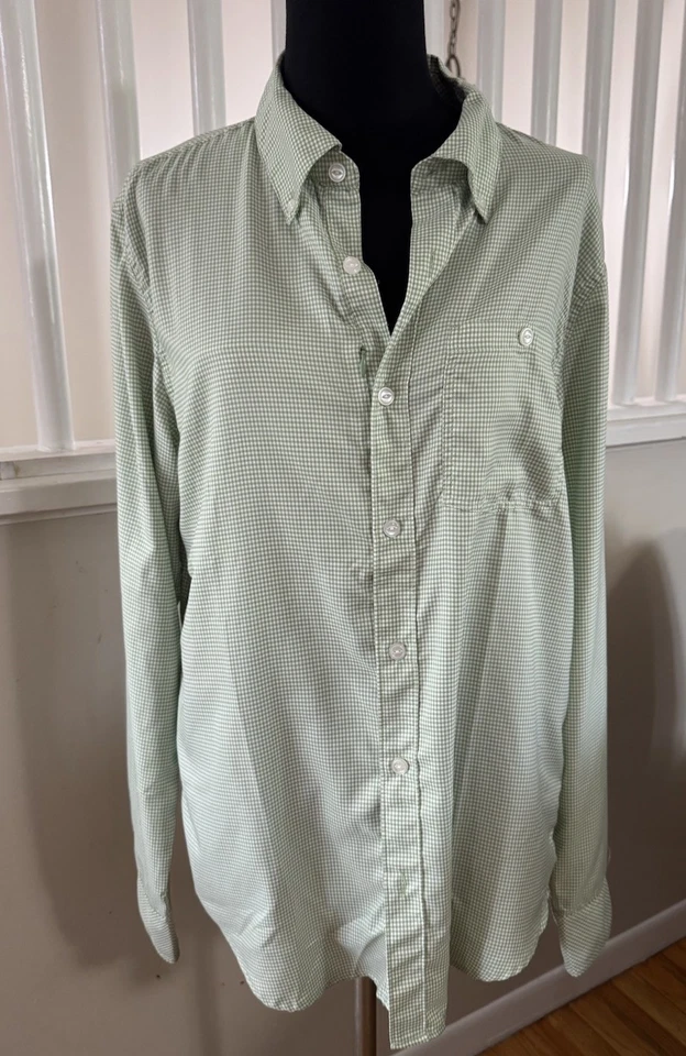 Mountain Khakis Shirt Mens M Davidson Stretch Oxford Checkered Classic Fit  - Image 1 of 4