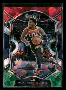 2020-21 Panini Select #27 Donovan Mitchell Rosso Bianco Verde Ghiaccio Rotto - Foto 1 di 2