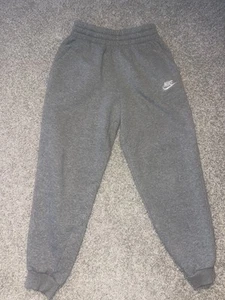 Nike Gray Joggers Sweatpants Boys Sz M Elastic Waist Drawstring Pockets - Picture 1 of 6