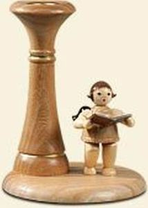 Kerzenständer Kerzenhalter Engelmusikant stehend Ohne Krone Engelhöhe 6,5 cm NEU - Picture 1 of 1