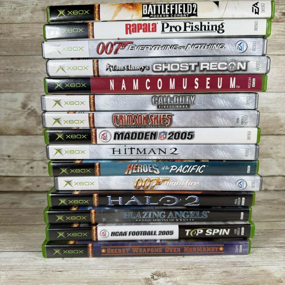 Lot of 15 Xbox Games, Original xbox games, Halo, Madden, Ghost Recon,Battlefield - Image 1 of 4