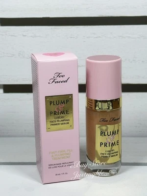 Too Faced Plump & Prime Luxury праймер для лица сыворотка, полный размер 1 унц, новый в коробке - Изображение 1 из 4
