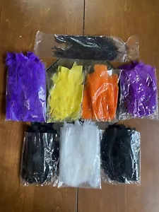 Fly Tying Feathers Purple Yellow Orange White Black Peacock Feather LARGE LOT F - Picture 1 of 9