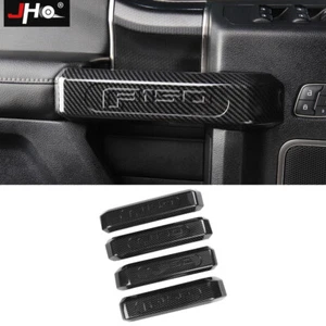 Glossy ABS Carbon With LOGO Door Handle Cover Trim For Ford F150 Raptor 17-20 - Bild 1 von 6