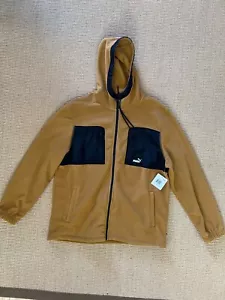 PUMA Zipper Front Polar Hooded Fleece Jacket Two Front Zipper Pockets Size XL - Picture 1 of 2