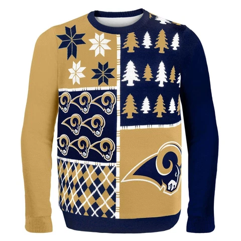 St. Louis Rams Busy Block NFL Ugly Sweater Cover