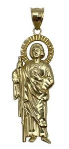 10K Yellow Gold Jesus Christ Pendant - Picture 1 of 6