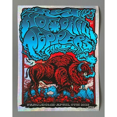 Póster de concierto PILLAR FOIL Red Hot Chili Peppers Fargo x/4 Ames Bros 2023  Foto 1 de 4