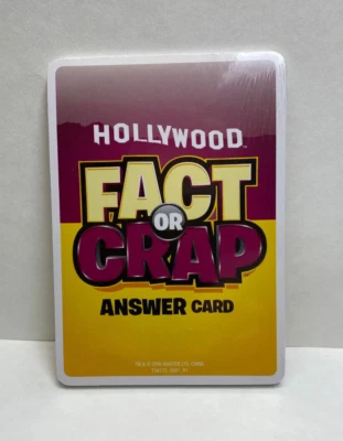 Set of 16 Answer Cards Original Parts for Hollywood Fact or Crap Game 2012 - Image 1 of 4