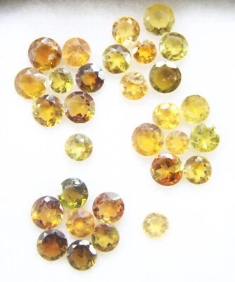 Lote de piedras preciosas sueltas de corte redondo de turmalina natural minada en tierra de 3 quilates 4 mm Foto 1 de 4