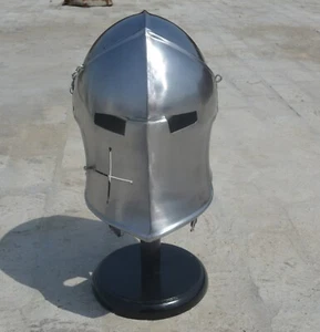 Medieval Era Warrior Helmet | Barbuta Crusader Templar Greek Steel Armor Helm - Picture 1 of 6