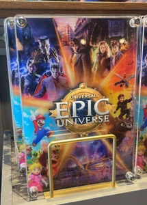 Universal Epic Universe Grand Opening Day Acrylic Wall Art Print Sign 12.5" 8.5" - Picture 1 of 1
