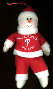 Plüsch Stofftier Weihnachtsmann Aufhänger Band Philadelphia Phillies Weihnachtsdeko 10 3/8 Zoll hoch - Bild 1 von 2