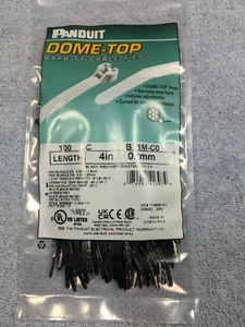4" Cable Tie - PANDUIT BARB TY - BT1M-C0 - 100 - UV RESISTANT - Picture 1 of 5