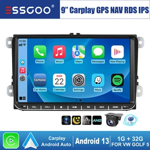Android 13 Carplay Autoradio GPS SAT NAV Für VW GOLF MK5 6 Touran Tiguan Polo 6R - Bild 1 von 15