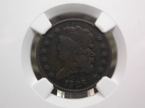 1828 Classic Head Half Cent Penny **13 STARS** NGC VF Details #002 ECC&C, Inc Cover
