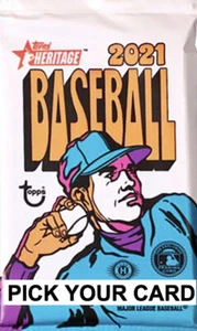 2021 Topps Heritage Base Insert & SP Singles #251-500 Pick Your Own - Picture 1 of 1