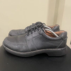 Men's ECCO 'Fusion II' Black Leather Moc-Toe Oxfords Size US 11 EUR 45 - Picture 1 of 9