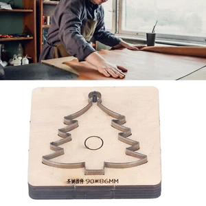 Christmas Tree Alloy Steel And Birch Wood Punch Cutter Mould Leather Cutting Die - Picture 1 of 24