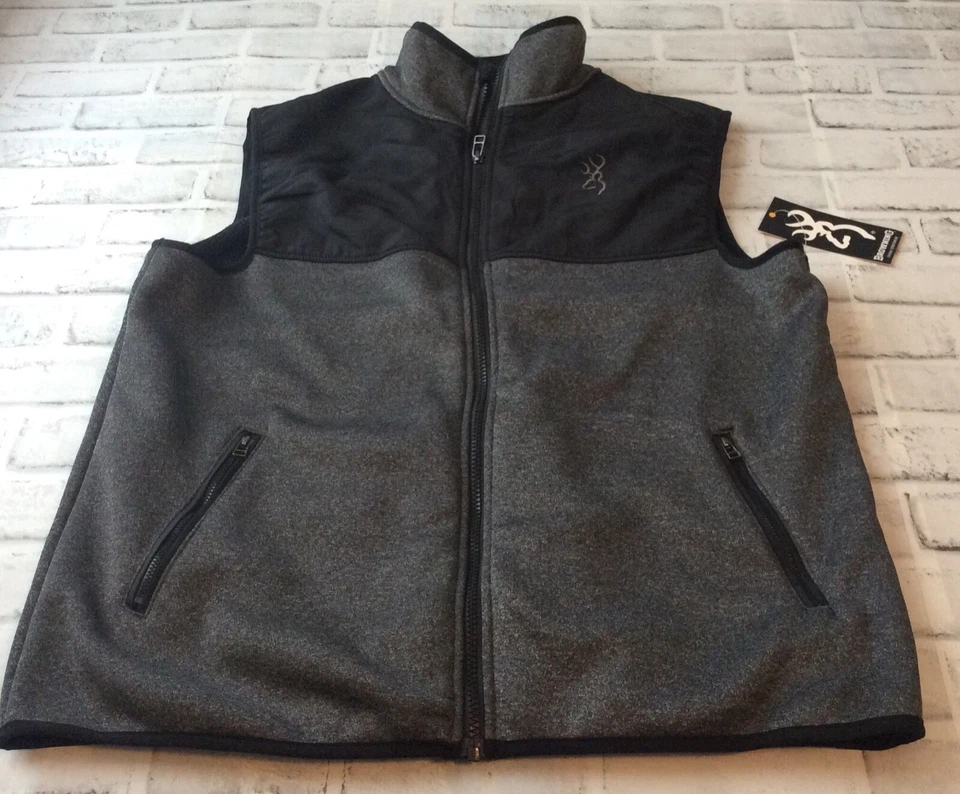 BROWNING Men's   Shooting Vest Large Black Gray New - Image 1 of 4