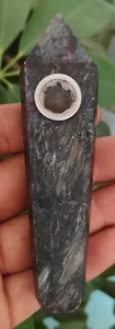 Pipas de fumar de cristal astrofilita natural bonita 99 g pipa de cuarzo curativo - Imagen 1 de 11