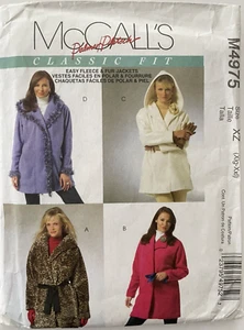 McCall's Sewing Pattern #M4975, Size XL, Misses' Lined & Unlined Jackets - Picture 1 of 5