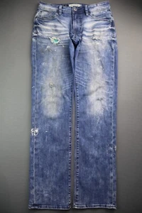 Pantalones de mezclilla para hombre con hebilla Departwest Seeker rectos elásticos desgastados talla 30x32 - Imagen 1 de 10