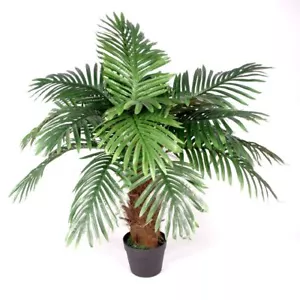 Large Artificial Palm Tree Artificial Princess Palm Tree 100cm Brown Trunk - Picture 1 of 5