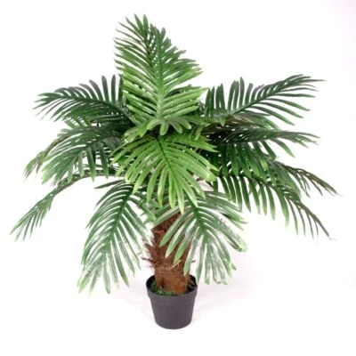Large Artificial Palm Tree Artificial Princess Palm Tree 100cm Brown Trunk - Image 1 of 4