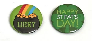 St. Patricks Day Pin Rückseite Knöpfe 1-1/2 Zoll 2er Set Neu - Bild 1 von 2