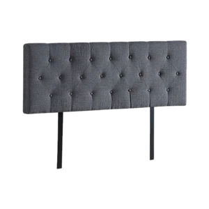 Palermo Queen Linen Fabric Deluxe Headboard Bedhead in Grey - Picture 1 of 6