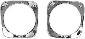 1964 1965 1966 CHEVROLET TRUCK HEADLIGHT BEZEL SET CHROME FINISH 1 PAIR - Picture 1 of 1