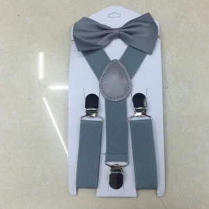 Kids Elastic Suspenders & Bow Tie Sets Baby Toddler Boy Girl Children Adjustabl@ - Picture 1 of 28