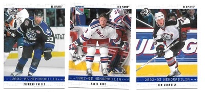Lot: 3 2002-03 BAP Memorabilia Sapphire Zigmund Palffy Pavel Bure Connolly /100 - Image 1 of 2