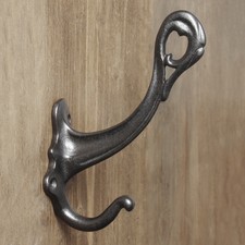 CAST IRON HAT & COAT HOOK ART NOUVEAU ANTIQUE OLD 1930s COAT STAND STYLE  - CH24