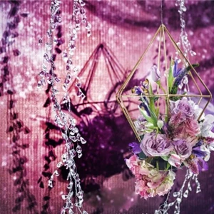 94''Kristall Perlen Kranz Girlande Klarer Diamant Zweig Acryl Party Dekor - Bild 1 von 8